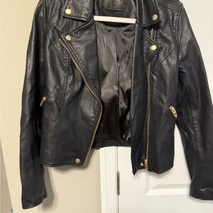 BLANKNYC Women's Black Leather Jacket